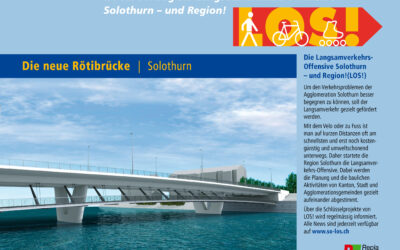LOS! Infoplakat Nr. 1 Neuer Rad-/GehwegZuchwil- und Luterbachstrasse