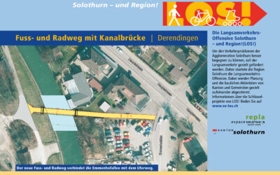 LOS! Infoplakat Nr. 18 Fuss- und Radweg mit Kanalbrücke Derendingen