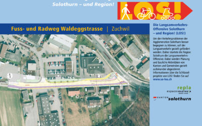 LOS! Infoplakat Nr. 20 Fuss- und Radweg Waldeggstrasse Zuchwil