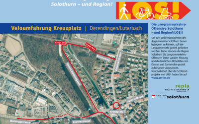 LOS! Infoplakat Nr. 29 Veloumfahrung Kreuzplatz Derendingen / Luterbach