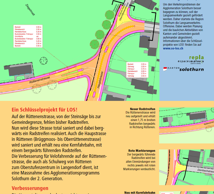 LOS! Infoplakat Nr. 33 Sanierung Strasse Langendorf + Rüttenen